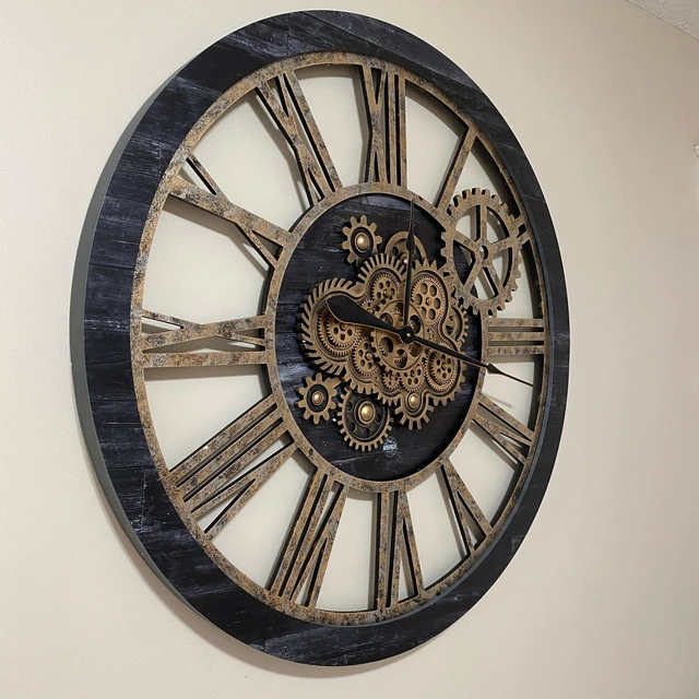 Alt view image 5 of 6 - AMERICA LINE WALL CLOCK ROUND 36 INCH VINTAGE BLACK