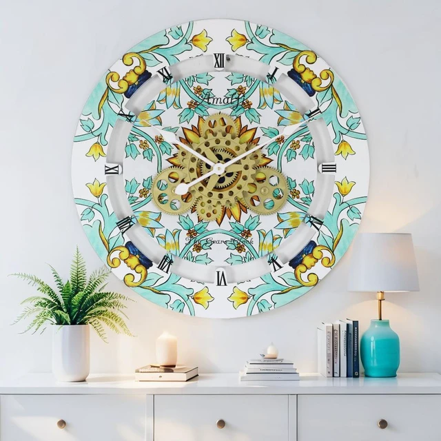 Alt view image 4 of 6 - ITALY LINE WALL CLOCK ROUND 24 INCH AMALFI