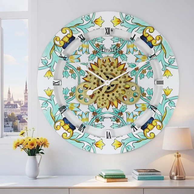Alt view image 5 of 6 - ITALY LINE WALL CLOCK ROUND 24 INCH AMALFI