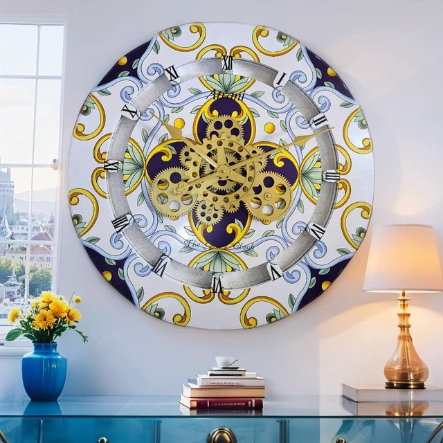Alt view image 4 of 6 - ITALY LINE WALL CLOCK ROUND 24 INCH ATRANI