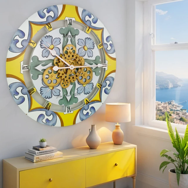Alt view image 2 of 6 - ITALY LINE WALL CLOCK ROUND 24 INCH MINORI