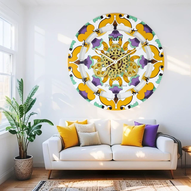 Alt view image 2 of 6 - ITALY LINE WALL CLOCK ROUND 24 INCH VIETRI