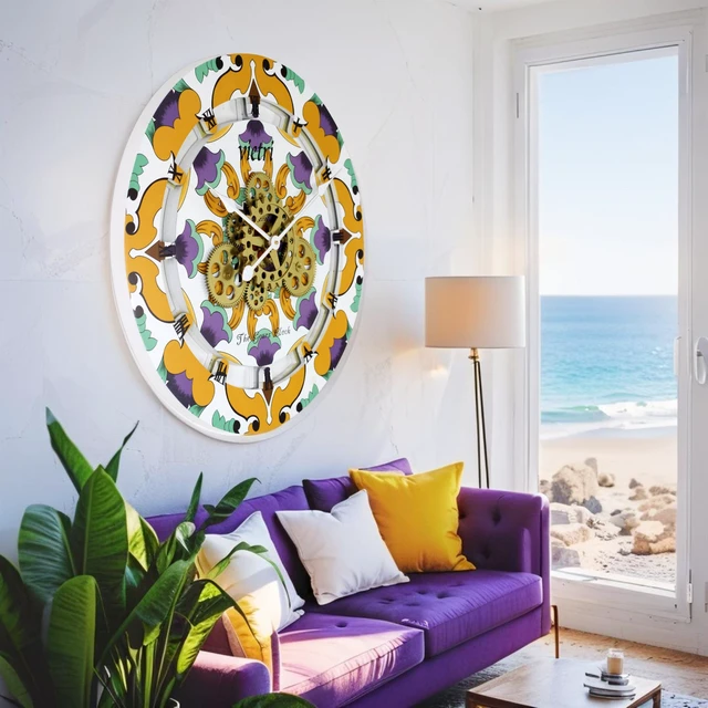 Alt view image 6 of 6 - ITALY LINE WALL CLOCK ROUND 24 INCH VIETRI