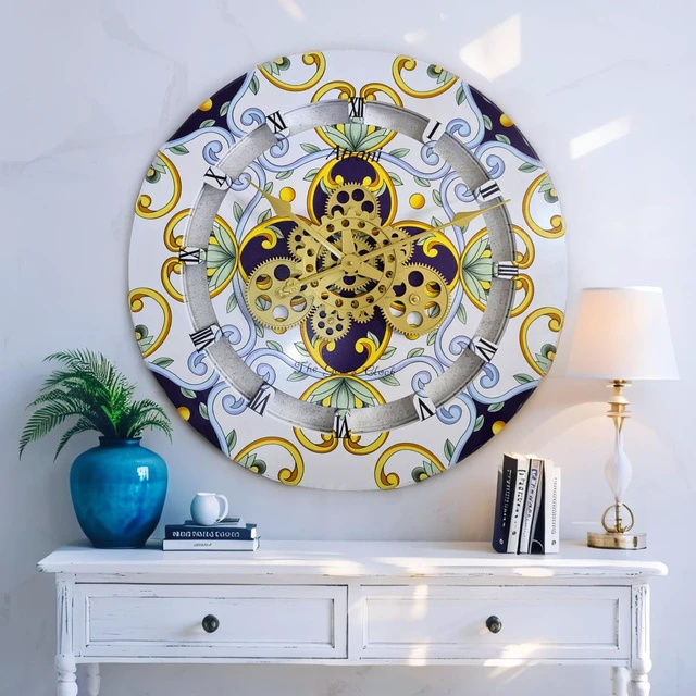 Alt view image 4 of 6 - ITALY LINE WALL CLOCK ROUND 36 INCH ATRANI