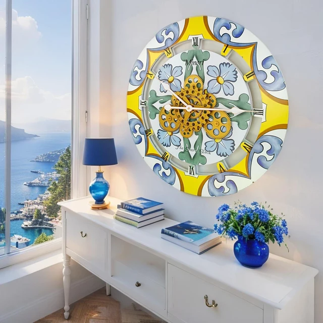 Alt view image 4 of 6 - ITALY LINE WALL CLOCK ROUND 24 INCH MINORI