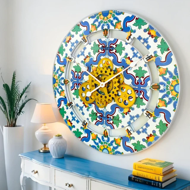 Alt view image 2 of 6 - ITALY LINE WALL CLOCK ROUND 36 INCH META