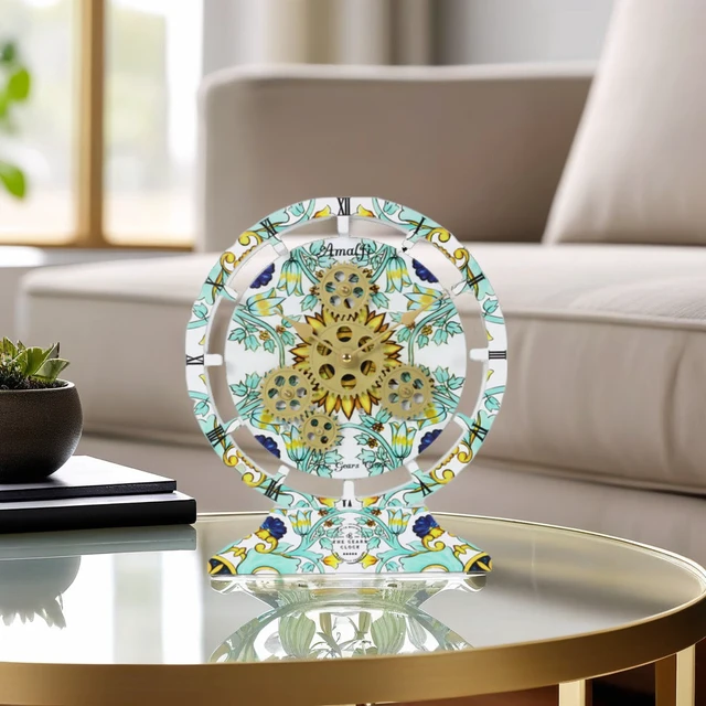 Alt view image 4 of 6 - ITALY LINE DESK CLOCK ROUND (HYBRID WALL) 10 INCH AMALFI