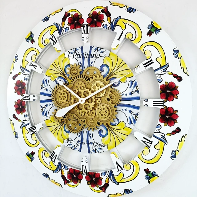 Main image of The Gears Clock 36 inches Round Italy Collection Wall Clock with Moving Gears Positano