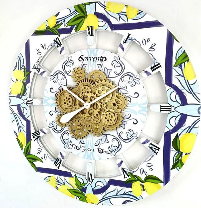 Main image of The Gears Clock 36 inches Round Italy Collection Wall Clock with Moving Gears Sorrento