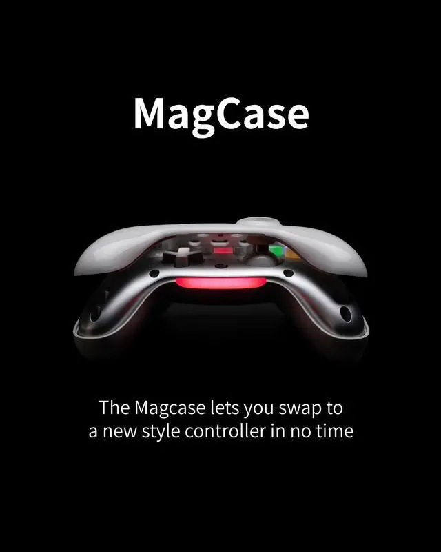 Alt view image 3 of 7 - PB TAILS Crush Bluetooth Wireless HAll Joysticks Gaming Controllers  China White Nintendo Switch PC STEAM 256RGB Colors adjustable Magcase