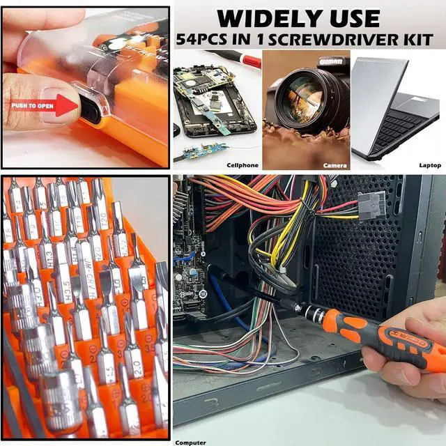 Alt view image 5 of 6 - WEDO 52 in 1 Precision Screwdriver Set,Professional Magnetic Mini Screwdriver Set With Bits,Socket,Mini Wrench,Flexible Shaft,Extension Rod For Repairing Mobile Phone,Laptop,Computer