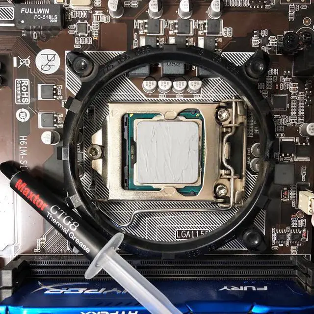 Alt view image 5 of 7 - Maxtor Thermal CTG8 12.8W/mk thermal paste,Gaming grade CPU/GPU/cooling fan overclocking thermal grease,High TDP device cooling solution,4g syringe installation