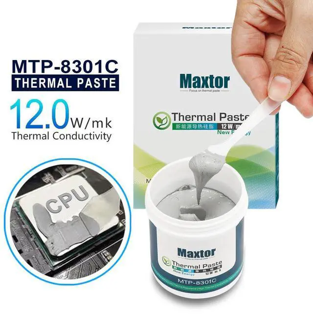 Alt view image 2 of 7 - Maxtor Thermal CPU Thermal Paste 12W/mk High-Performance Thermal Grease 150g - Premium Heat Conductive Compound for PC/GPU/PS4 Cooling Fans, Computer Heatsinks, MCU & 5G Devices
