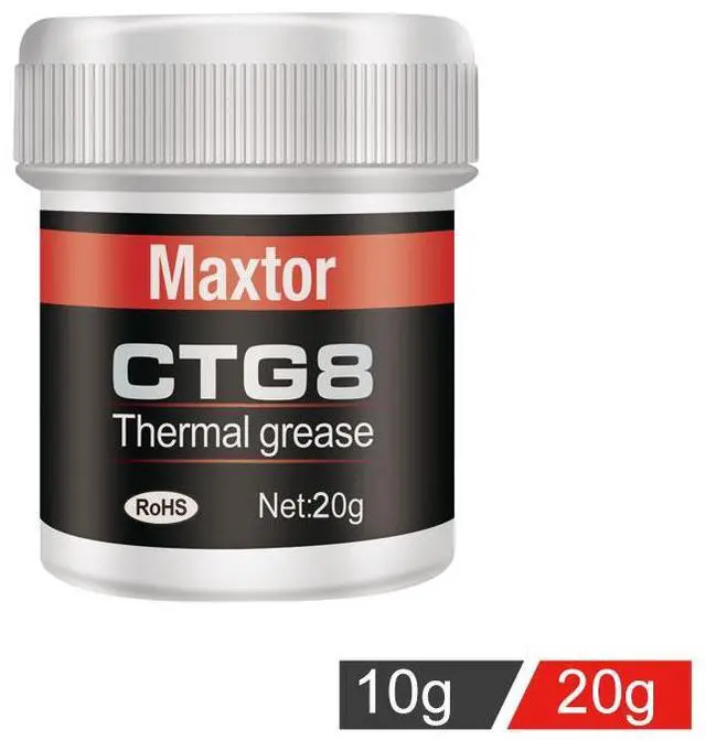 Alt view image 5 of 5 - Maxtor Thermal CTG8 12.8W/mk thermal paste,Gaming grade CPU/GPU/cooling fan overclocking thermal grease,High TDP device cooling solution,4g syringe installation 20 g