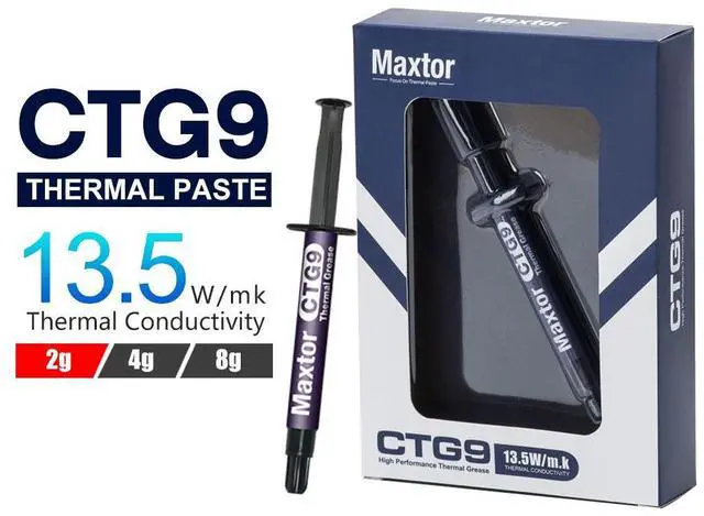 Main image of Maxtor Thermal CTG9EL 13.5W/mk thermal paste,Gaming grade CPU/GPU/cooling fan overclocking thermal grease,High TDP device cooling solution