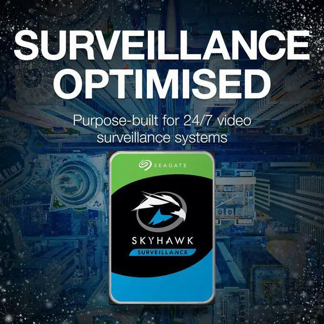 Alt view image 2 of 5 - SEAGATE ST4000VX007 Skyhawk 4TB Surveillance Hard SATA 6Gb/s 64MB Cache 3.5-Inch Internal Drive-Frustration Free Packaging (ST4000VXZ07) Mechanical Hard Disk