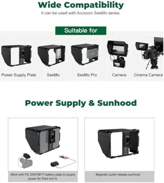 Alt view image 3 of 5 - Accsoon Power Cage Mini, Power cage CEPC-05, Compatible with iPad Mini 6 SeeMo Series, Keep The iPad Mini Charged, Multiple Cold Shoe,Quick Release, Perfect Size for On-Camera Monitoring