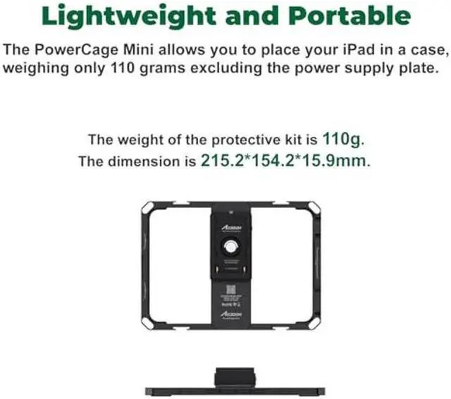 Alt view image 5 of 5 - Accsoon Power Cage Mini, Power cage CEPC-05, Compatible with iPad Mini 6 SeeMo Series, Keep The iPad Mini Charged, Multiple Cold Shoe,Quick Release, Perfect Size for On-Camera Monitoring