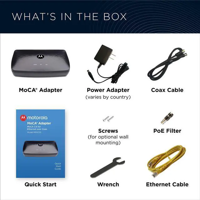 Alt view image 4 of 5 - Motorola MoCA 2.5 Adapter  1 Pack | True 2.5 Gbps Throughput | Ethernet Port for Ethernet Over Coax | Ideal Backbone for Reliable High Speed Home Internet