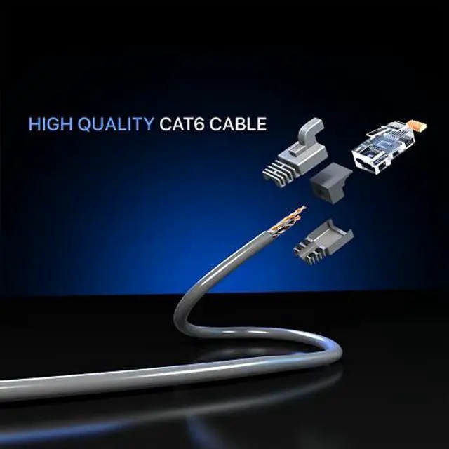 Alt view image 3 of 5 - Maximm Cat 6 Ethernet Cable 40 Ft, (12-Pack) Cat6 Cable, LAN Cable, Internet Cable, Patch Cable and Network Cable - UTP (Gray) 40 Feet ethernet Cord