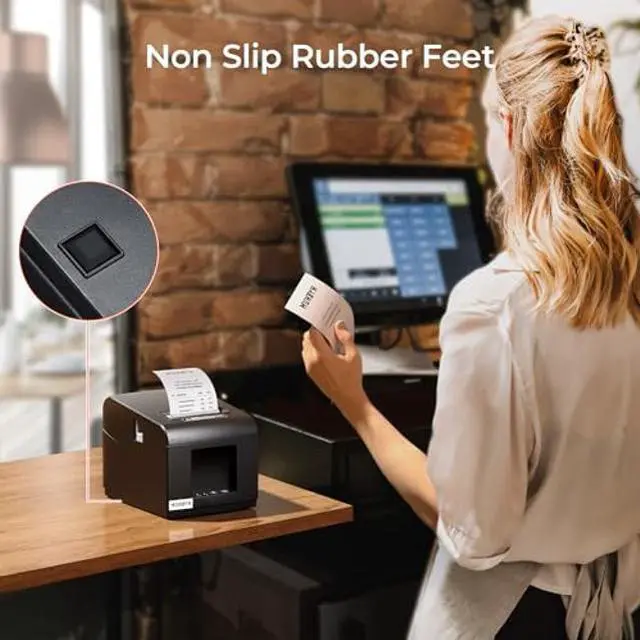 Alt view image 3 of 5 - MUNBYN Receipt Printer P072, USB Receipt Printers Support Cash Drawer&80mm Receipt Paper, Thermal Receipt Printer for Small Business, POS Printer Compatible with for Windows/Android/Mac/Linux(Black)