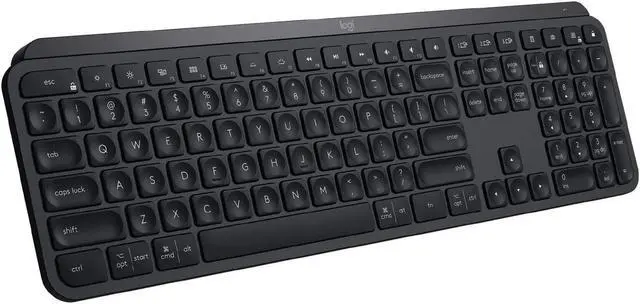 Main image of Logitech MX Keys Advanced Wireless Illuminated Keyboard, Tactile Responsive Typing, Backlighting, Bluetooth, USB-C, Apple macOS, Microsoft Windows, Linux, iOS, Android, Metal Build (Black)