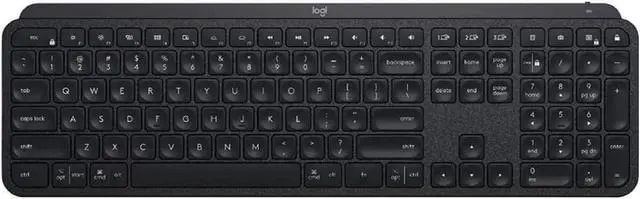 Alt view image 2 of 4 - Logitech MX Keys Advanced Wireless Illuminated Keyboard, Tactile Responsive Typing, Backlighting, Bluetooth, USB-C, Apple macOS, Microsoft Windows, Linux, iOS, Android, Metal Build (Black)