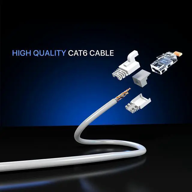 Alt view image 3 of 5 - Maximm Cat 6 Ethernet Cable 40 Ft, (12-Pack) Cat6 Cable, LAN Cable, Internet Cable, Patch Cable and Network Cable - UTP (Multicolor) 40 Feet ethernet Cord