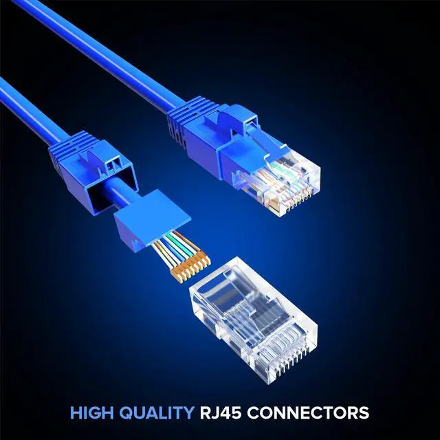 Alt view image 4 of 5 - Maximm Cat 6 Ethernet Cable 40 Ft, (12-Pack) Cat6 Cable, LAN Cable, Internet Cable, Patch Cable and Network Cable - UTP (Multicolor) 40 Feet ethernet Cord