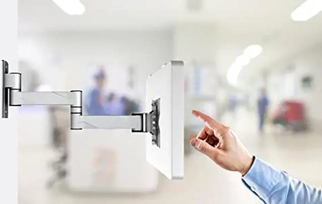 Alt view image 2 of 5 - Premium Wall Mount Arm - CTA VESA Wall Mount Arm & Enclosure for iPad 7/8/9/ Gen 10.2" - 11" iPad Pro - iPad Air 4 - Galaxy Tab 4 - Galaxy Tab A 10.1" & More - Silver (PAD-WMASE)