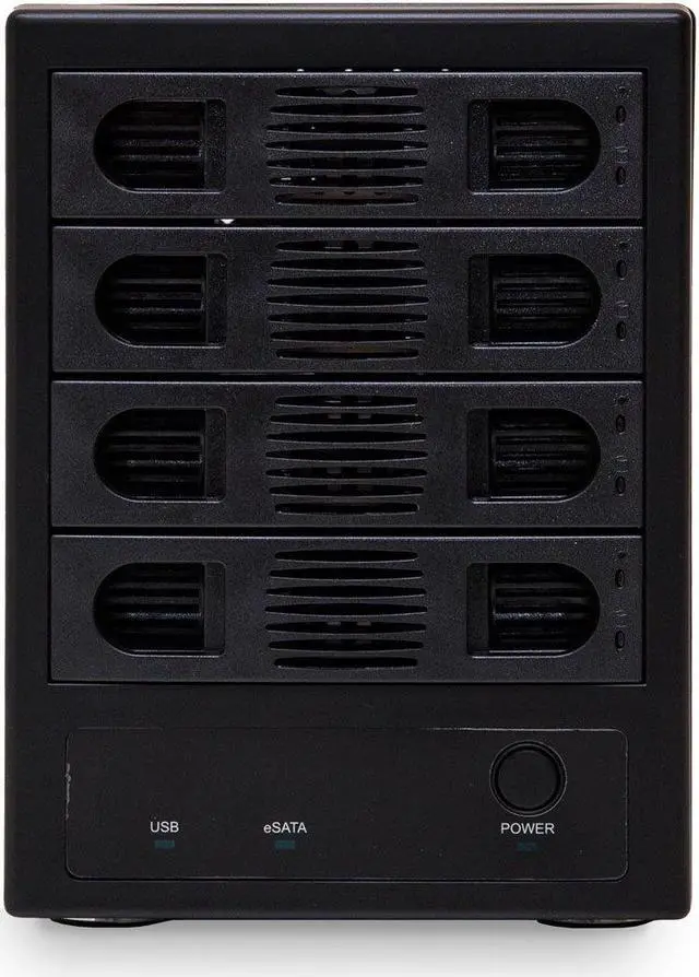 Alt view image 3 of 5 - Syba SY-ENC50104 4 Bay 3.5" SATA III HDD Non-RAID Enclosure - Supports USB 3.0 & eSATA Interface, Black