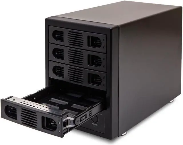 Alt view image 5 of 5 - Syba SY-ENC50104 4 Bay 3.5" SATA III HDD Non-RAID Enclosure - Supports USB 3.0 & eSATA Interface, Black