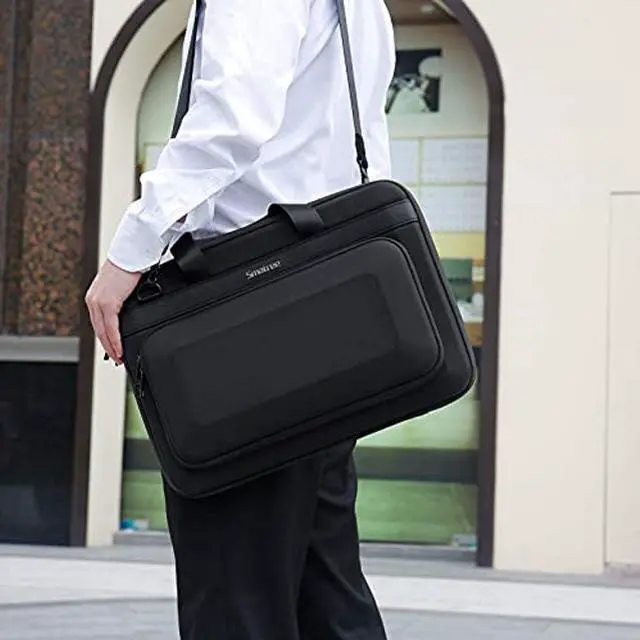 Alt view image 4 of 4 - Smatree 14-15.6 inch Laptop Shoulder Briefcase Compatible with MacBook Pro 16 inch and Hard Shell Laptop Sleeve Case Compatible with 2019 2018 MacBook Pro 15.4 inch