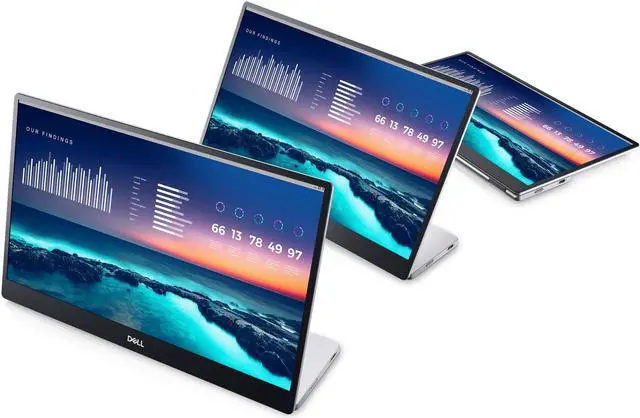 Alt view image 5 of 5 - Dell 14-Inch FHD LED Portable Monitor with Dual-Screen Productivity, in-Plane Switching, USB-C Connectivity, Low Blue Light, and Display Manager Software
