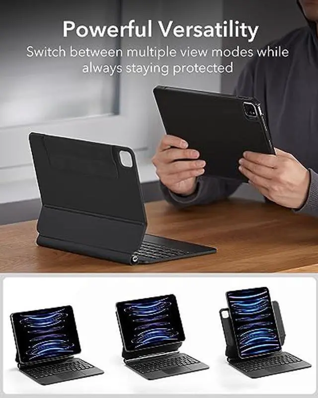 Alt view image 4 of 5 - ESR iPad Pro 11 inch Case with Keyboard, iPad Air 5th Generation Keyboard Case with Easy-Set Magnetic Stand, Portrait/Raised Modes for iPad Air 4th Generation Keyboard, with Removable Protective Case