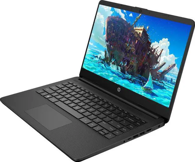 Alt view image 2 of 5 - HP Newest 14" Ultral Light Laptop for Business. Intel Quad-Core N4120(> N4020), 8GB RAM, 192GB Storage, 1 Year Office 365, (64GB eMMC+128GB SD Card) Webcam, HDMI, Jet Black, Win 11 S/OLY
