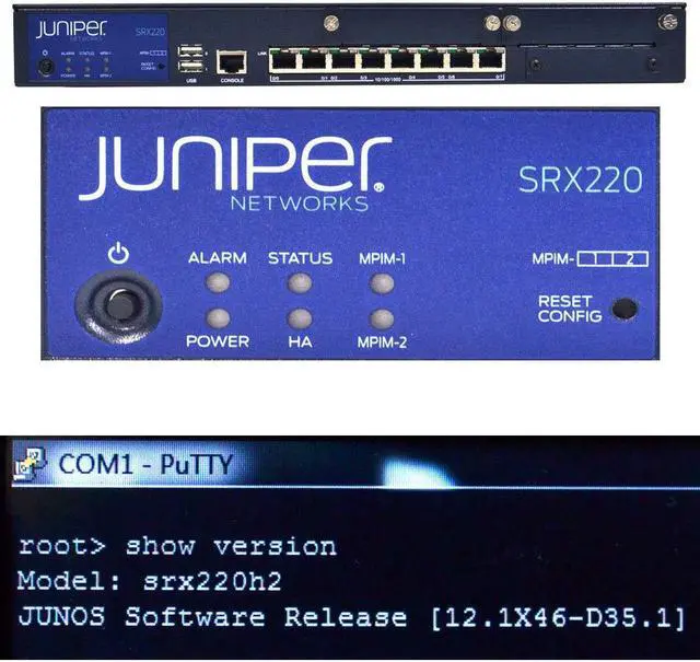 Alt view image 2 of 4 - Juniper VPN Firewall Security Appliance (SRX220H2)