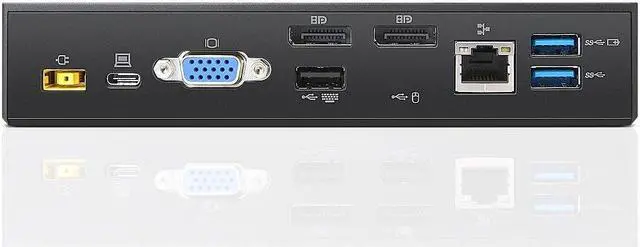 Alt view image 4 of 4 - Lenovo ThinkPad USB-C UltraDock With 90W 2 Prong AC Adapter (40A90090US, USA Retail Packaged)