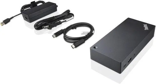Alt view image 3 of 4 - Lenovo ThinkPad USB-C UltraDock With 90W 2 Prong AC Adapter (40A90090US, USA Retail Packaged)