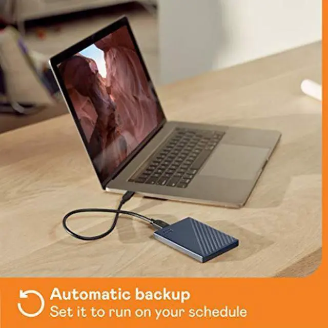 Alt view image 5 of 5 - Western Digital WD 4TB My Passport for Mac, Portable External Hard Drive with backup software and password protection, Blue - WDBA2F0040BBL-WESN
