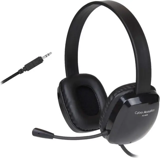 Main image of Stereo Headset with Unidirectional Noise-Canceling Microphone - 20 Pack - Compatible with PC's, Macs, Chromebooks, Microsoft Surface, Tablets, Smartphones, and Most Gaming Systems (AC-6008-20)
