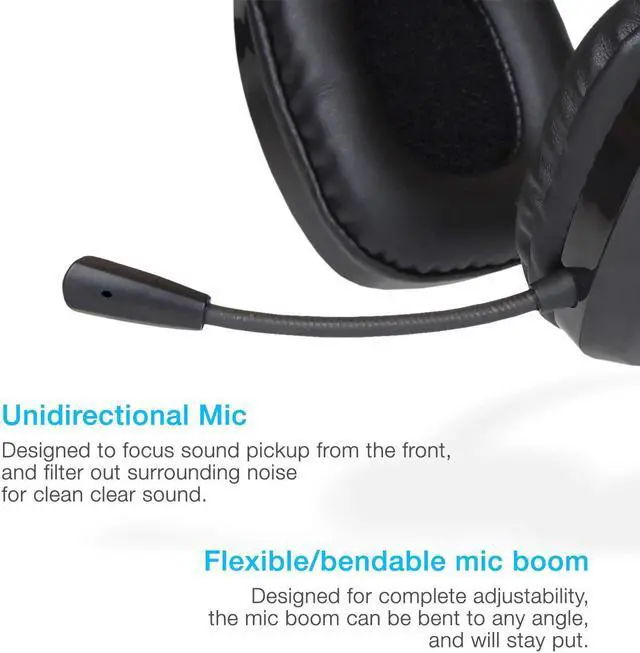 Alt view image 3 of 4 - Stereo Headset with Unidirectional Noise-Canceling Microphone - 20 Pack - Compatible with PC's, Macs, Chromebooks, Microsoft Surface, Tablets, Smartphones, and Most Gaming Systems (AC-6008-20)