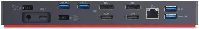 Alt view image 3 of 5 - Lenovo ThinkPad Thunderbolt 3 Workstation Dock Gen 2, Black
