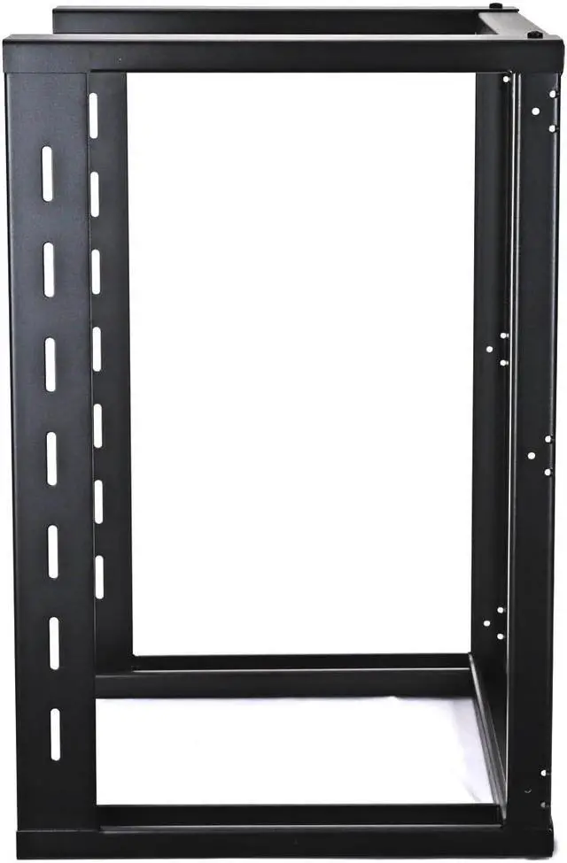 Alt view image 4 of 4 - AEONS 12U Open Frame Wall Mount 19-Inch IT Network Server A/V Equipment Rack 16" Depth 12-24 Threaded 2-Post Mounting, Black