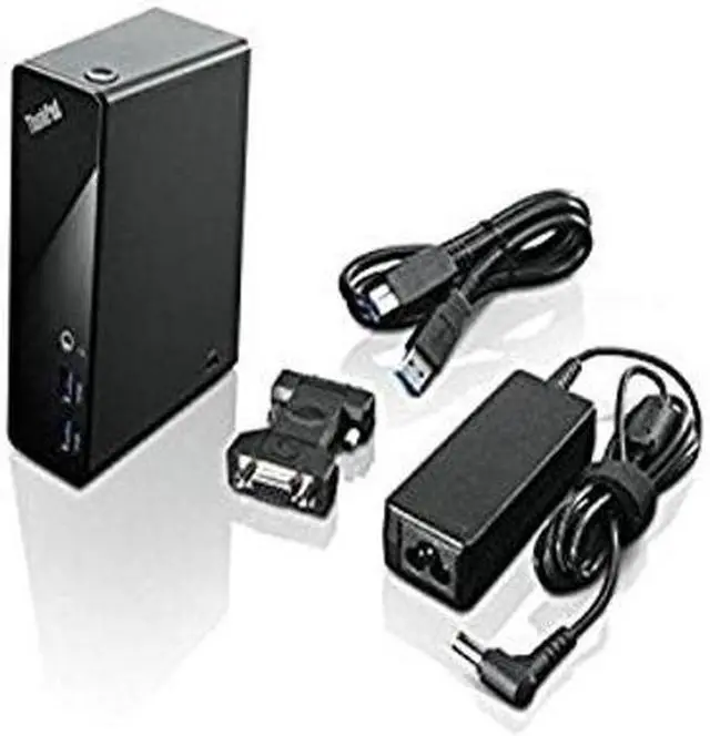 Alt view image 3 of 5 - Lenovo ThinkPad USB 3.0 Docking Station (0A33970),Black