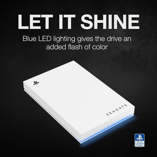 Alt view image 3 of 5 - Seagate Game Drive for PS5 2TB External HDD - USB 3.0, Officially Licensed, Blue LED (STLV2000101)