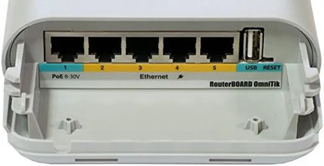 Alt view image 2 of 2 - Mikrotik OmniTIK UPA-5HnD Power Over Ethernet (PoE) White WLAN Access Point