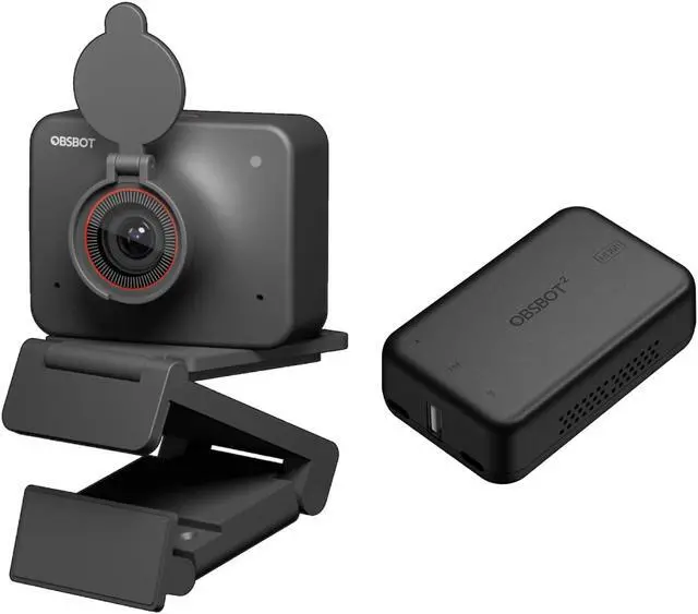 Main image of OBSBOT Meet 4K Webcam Bundle with UVC HDMI Adapter 2.0, AI Framing & Autofocus, Webcam with Microphone, Background Bokeh, 60 FPS, HDR Low-Light Correction, Beauty Mode, Webcam for PC, Streaming