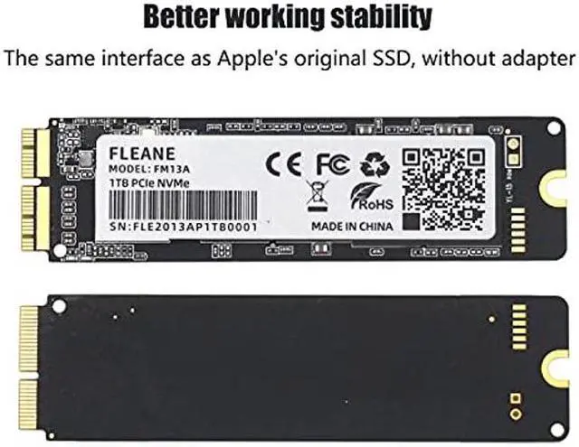 Alt view image 2 of 5 - FLEANE FM13A 1TB PCIE 3.0x4 NVME SSD with DIY Tools for MacBook Air A1465 A1466 (2013-2017), MacBook Pro Retina A1398 A1502 (Late 2013-Mid 2015), iMac A1419 A1418 (2013-2017)