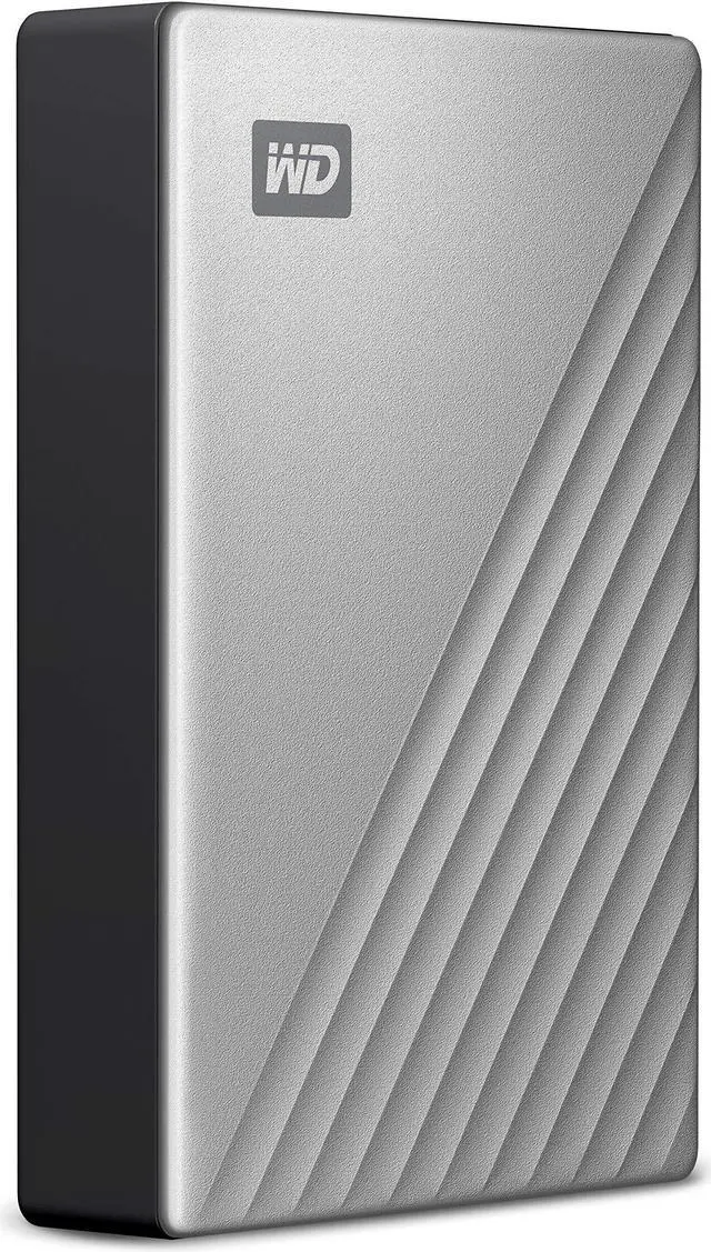 Alt view image 2 of 5 - Western Digital 4TB My Passport Ultra for Mac Silver Portable External Hard Drive HDD, USB-C and USB 3.1 Compatible - WDBPMV0040BSL-WESN